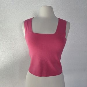 House Of Harlow 1960 Pink Square Neck Crop Top